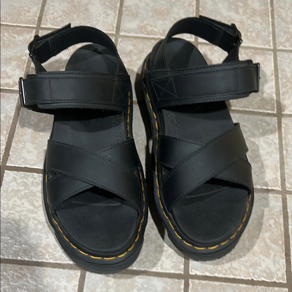 Dr. Martens Black Leather Sandals